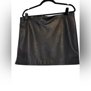 H&M Black Faux Leather Mini Skirt | NWT | Size 14